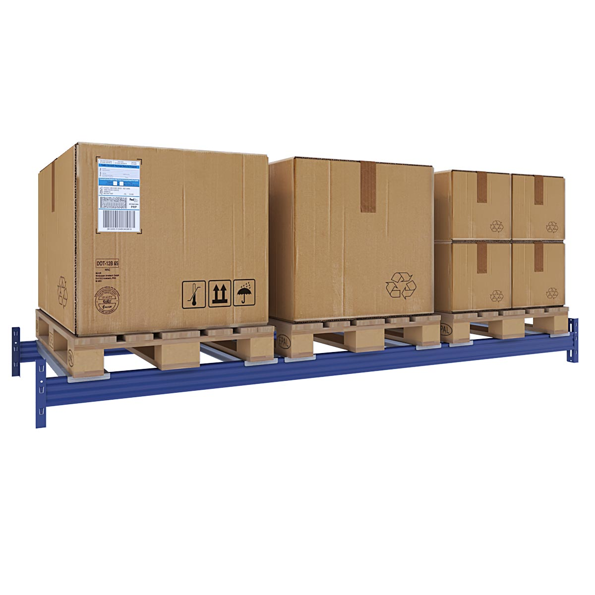 Rompitratta a pianetto Scaffali Portapallet - cm P.100,9xL.15 (Port. 320kg)
