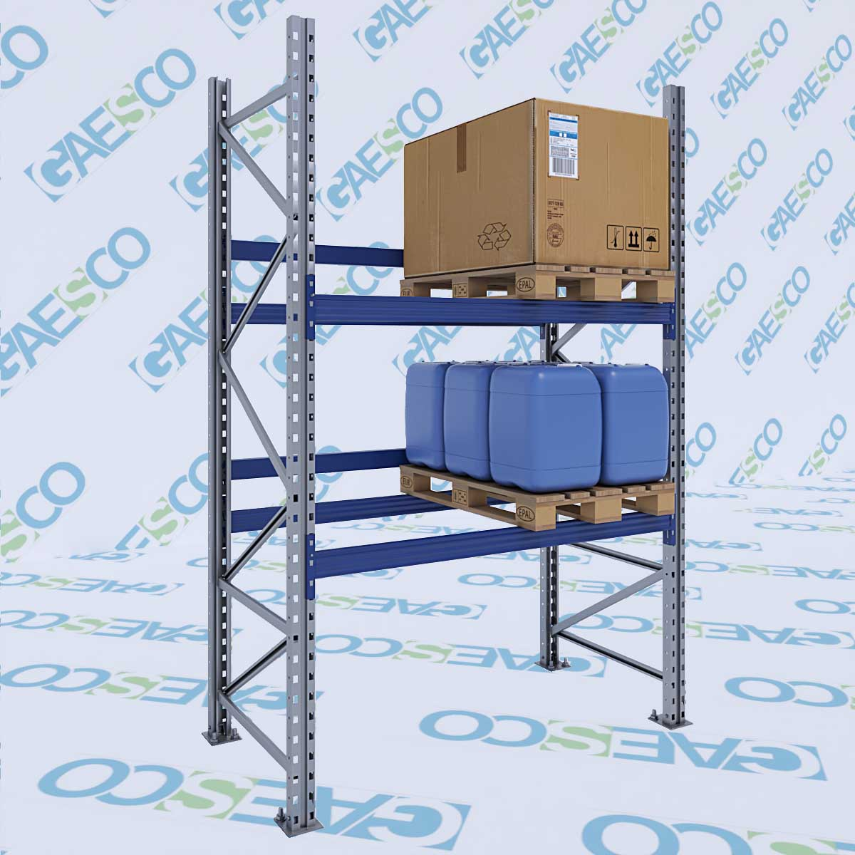 Fermapallet posteriore per scaffali portapallet - cm. L.270
