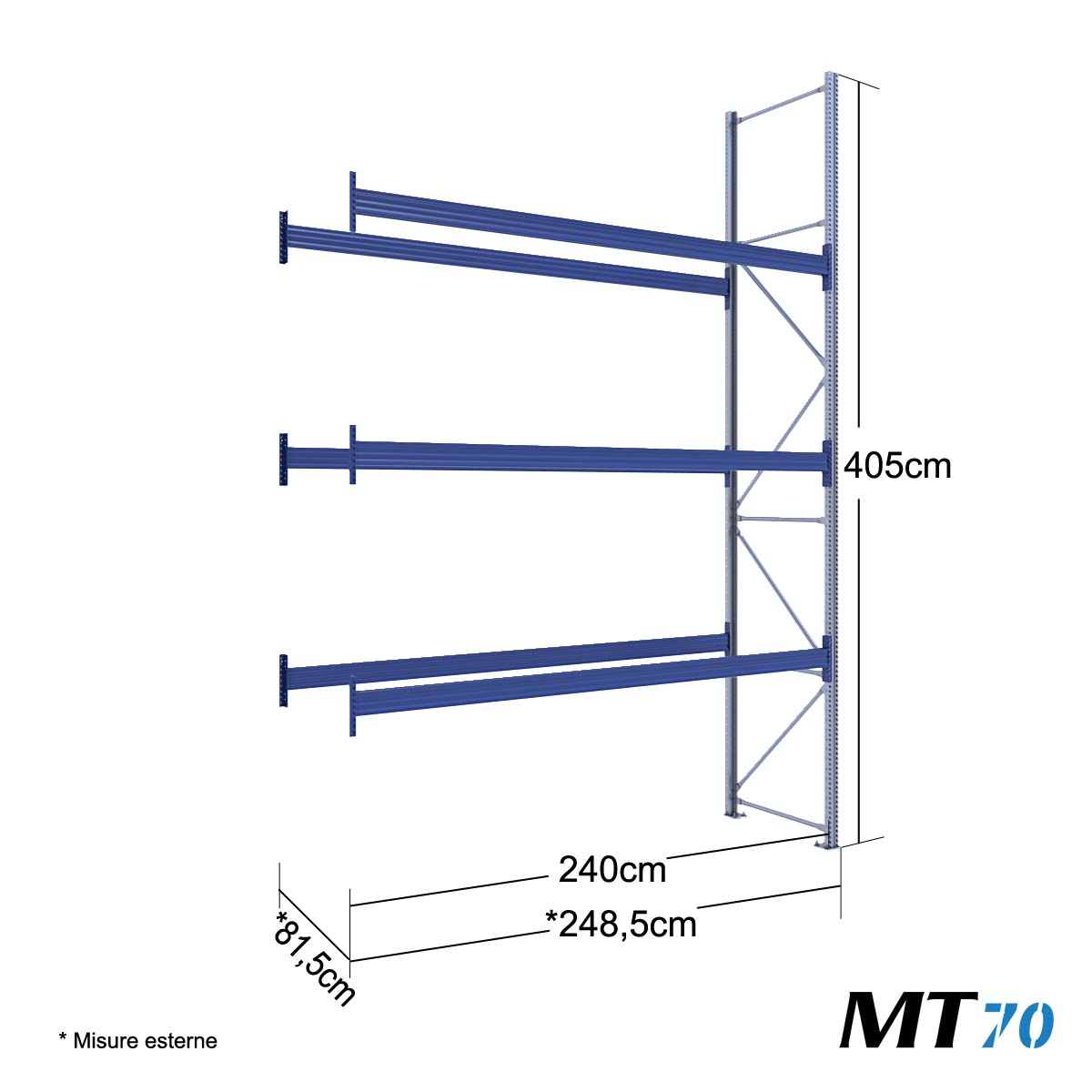 MT70 Mod.Aggiuntivo / cm. L.240xP.80xH.400