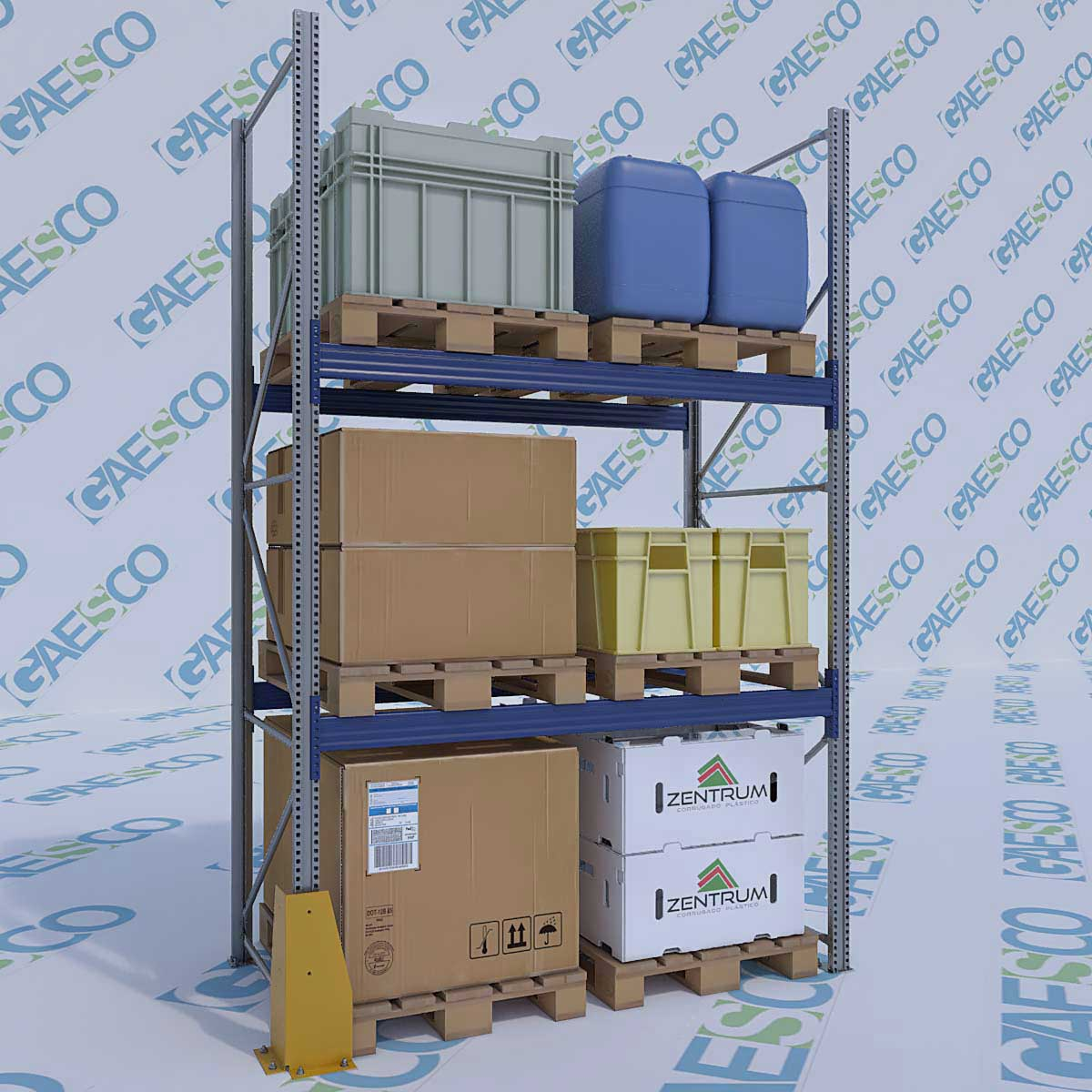 Scaffalatura portapallets per magazzino MT70 / cm. L.240xP.100xH.345-BASE