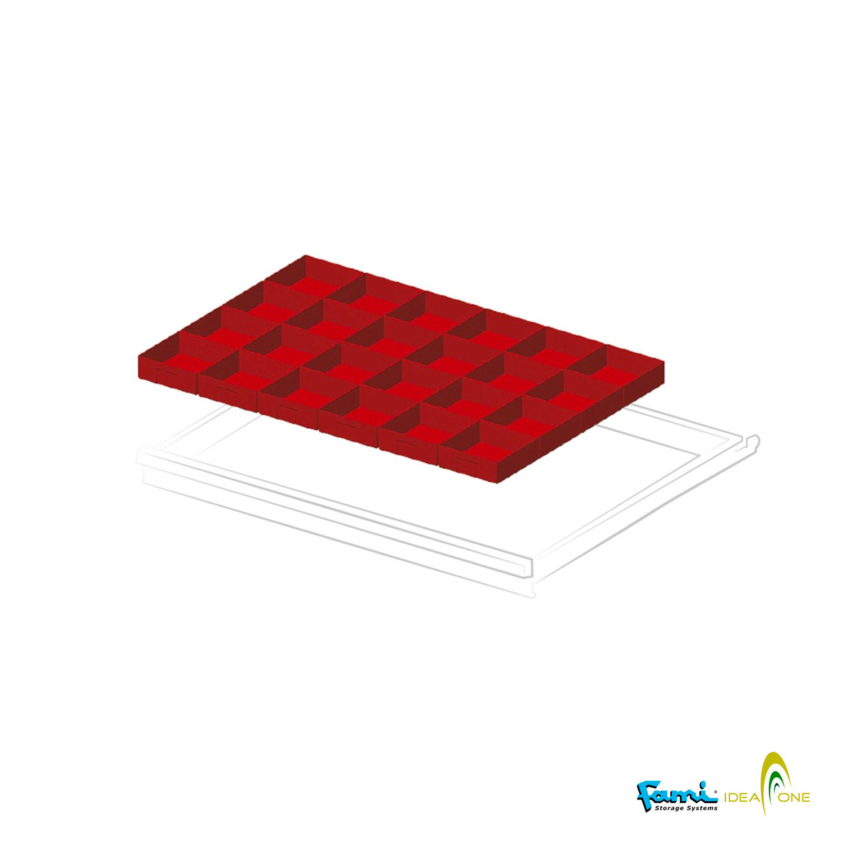 Divisori per cassetti portautensili 24 PZ/ H7,5cm - MASTER DE 54X36