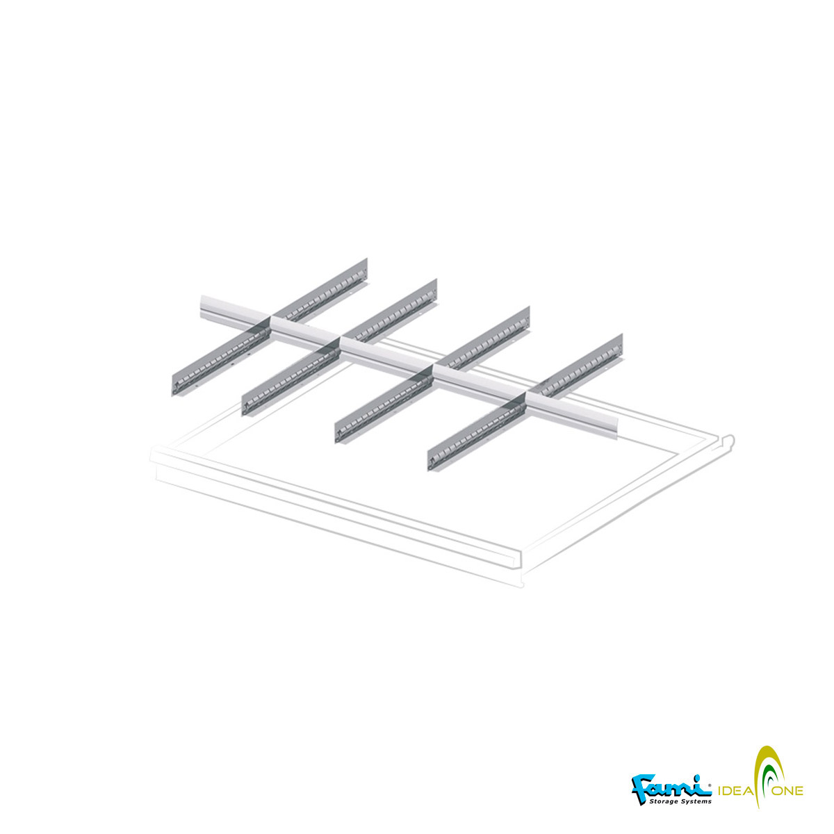 Divisori per cassetti portautensili fessurati 9 pz / H5cm - MASTER DE 54X36