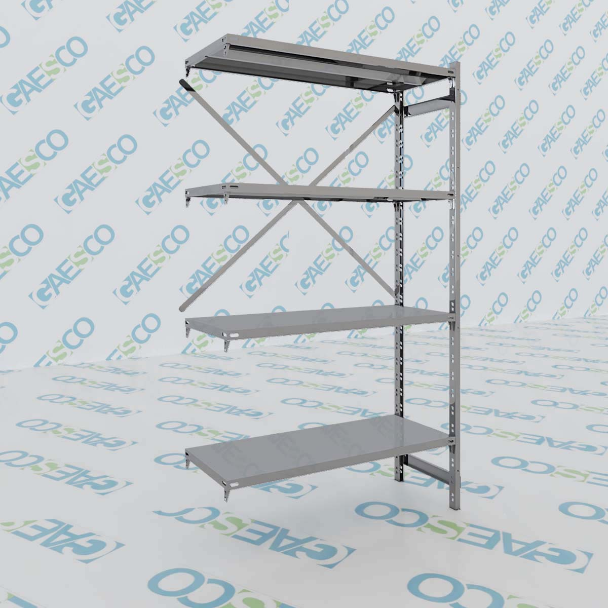 Scaffale Inox-G liscio cm. L.140xP.40xH.180 – AGG.
