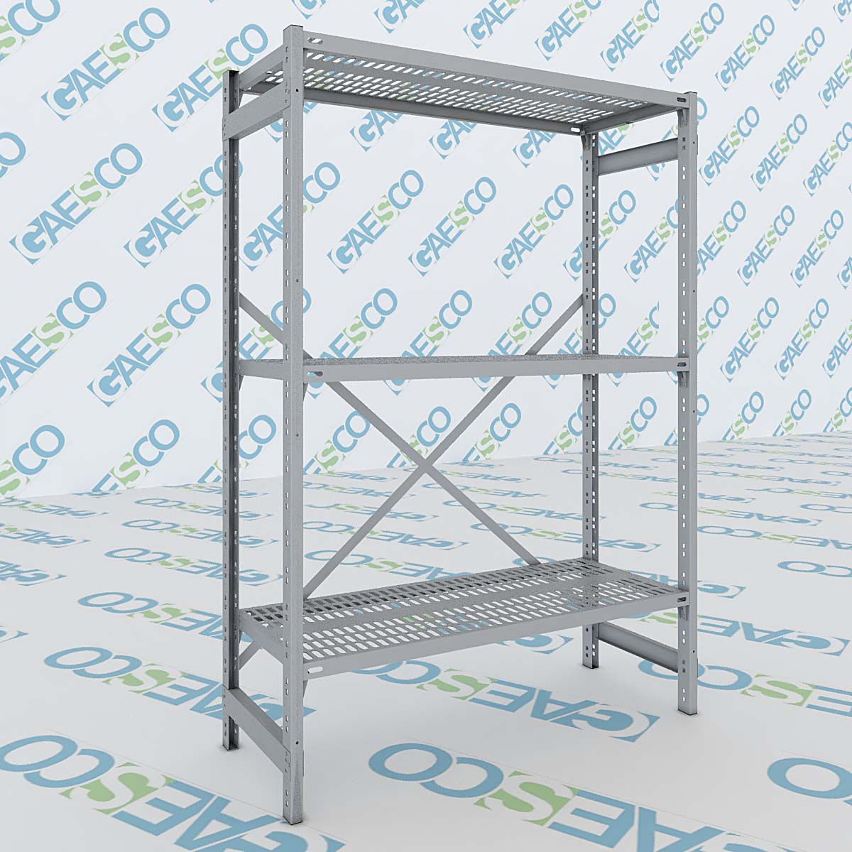 Scaffale in acciaio Inox - Rip. forato - cm. L.100xP.60xH.150