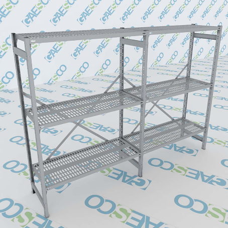 Scaffale in acciaio Inox - Rip. forato - cm. L.100xP.60xH.150