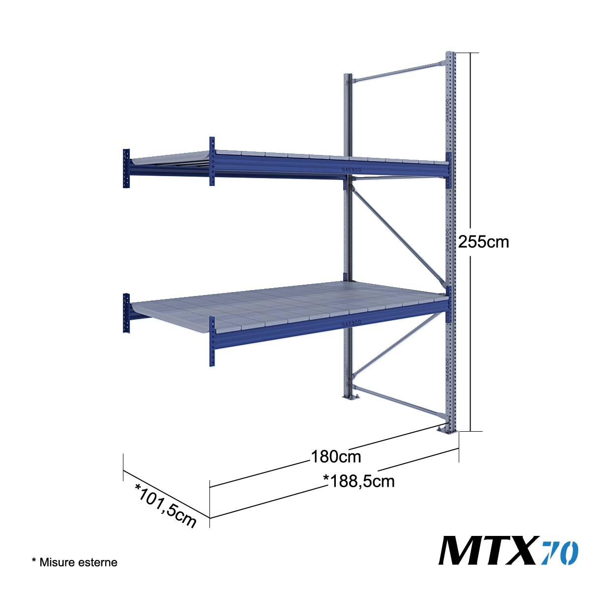 MTX70 Mod.Aggiuntivo / cm. L.180xP.100xH.255