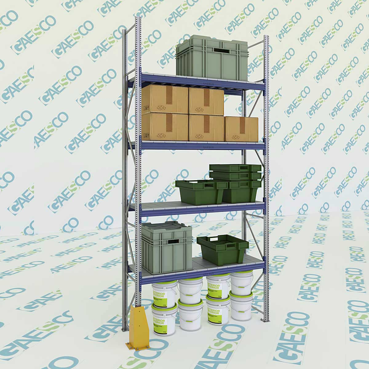 Scaffali con ripiano lungo MTX70 / cm. L.180xP.60xH.400-BASE