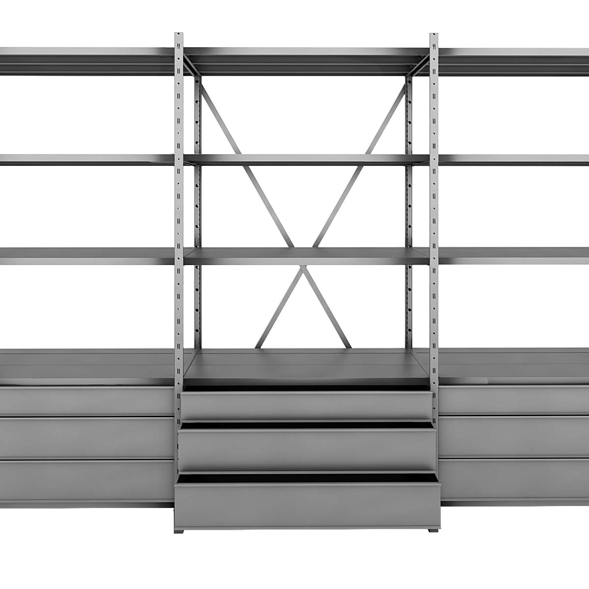 Cassetto singolo per scaffalature Simplyrex / cm. L.85xP.50xH.12