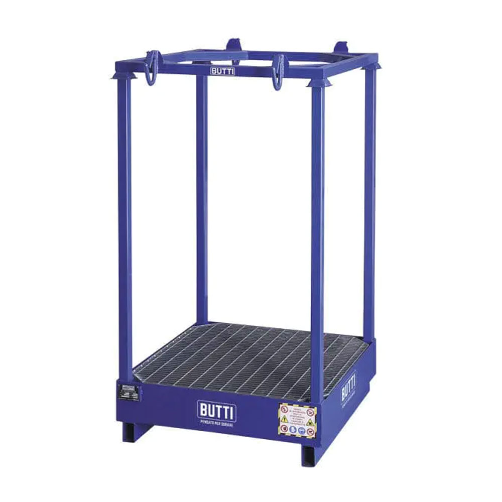 Porta big bag con vasca di contenimento / cm. L.106xP.106xH.193