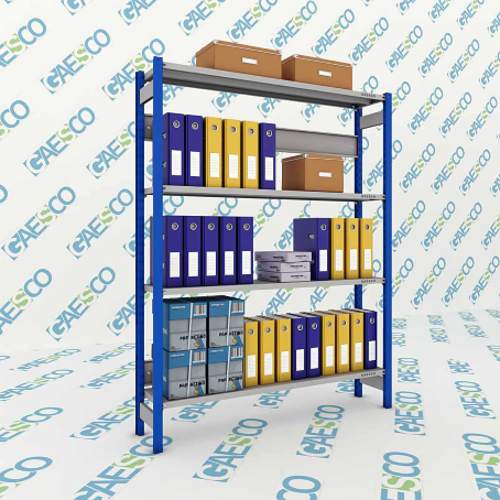 Scaffali a gancio con 4 ripiani Shelf One / cm. L.120xP.30xH.200-BASE