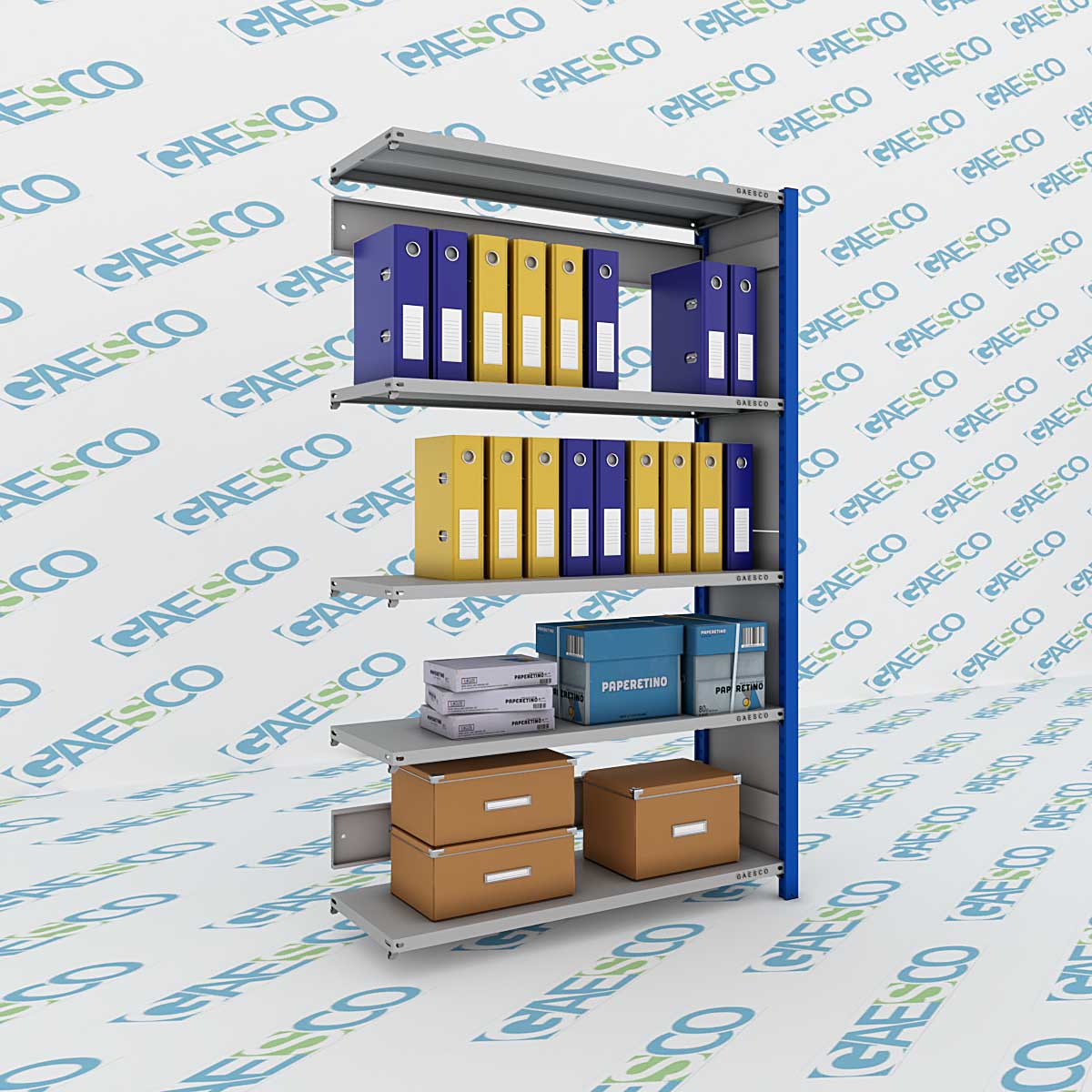 Scaffali a gancio Shelf One fiancate chiuse / cm. L.150xP.40xH.200 AGG
