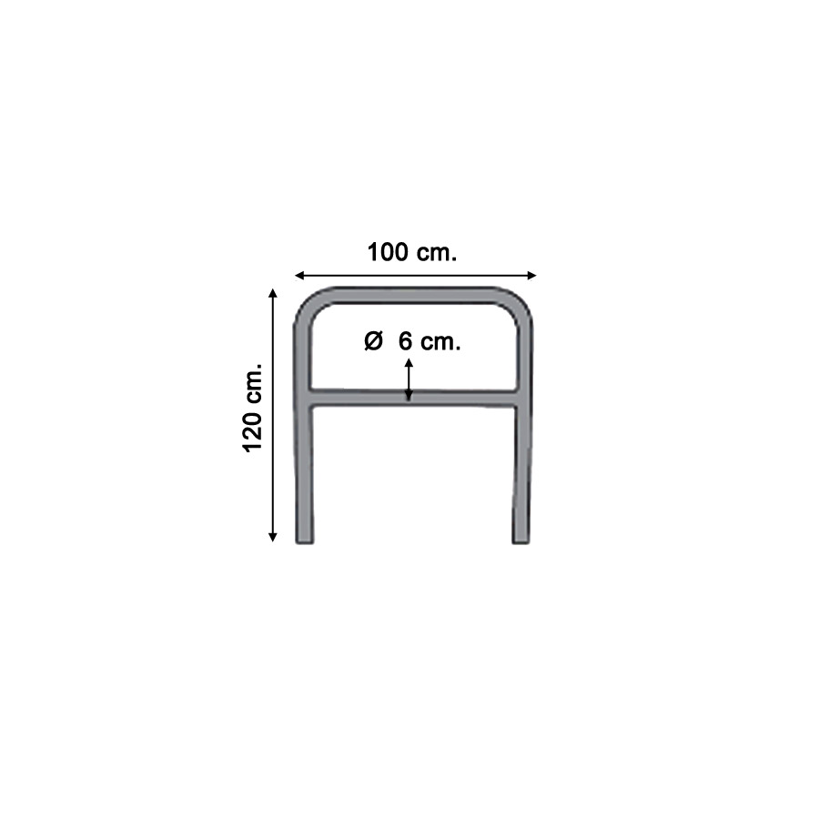 Barriera di protezione da interrare / cm. L.100xH.120