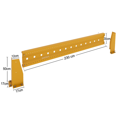 Guardrail scaffalature / cm. L.249xP.24xH.50