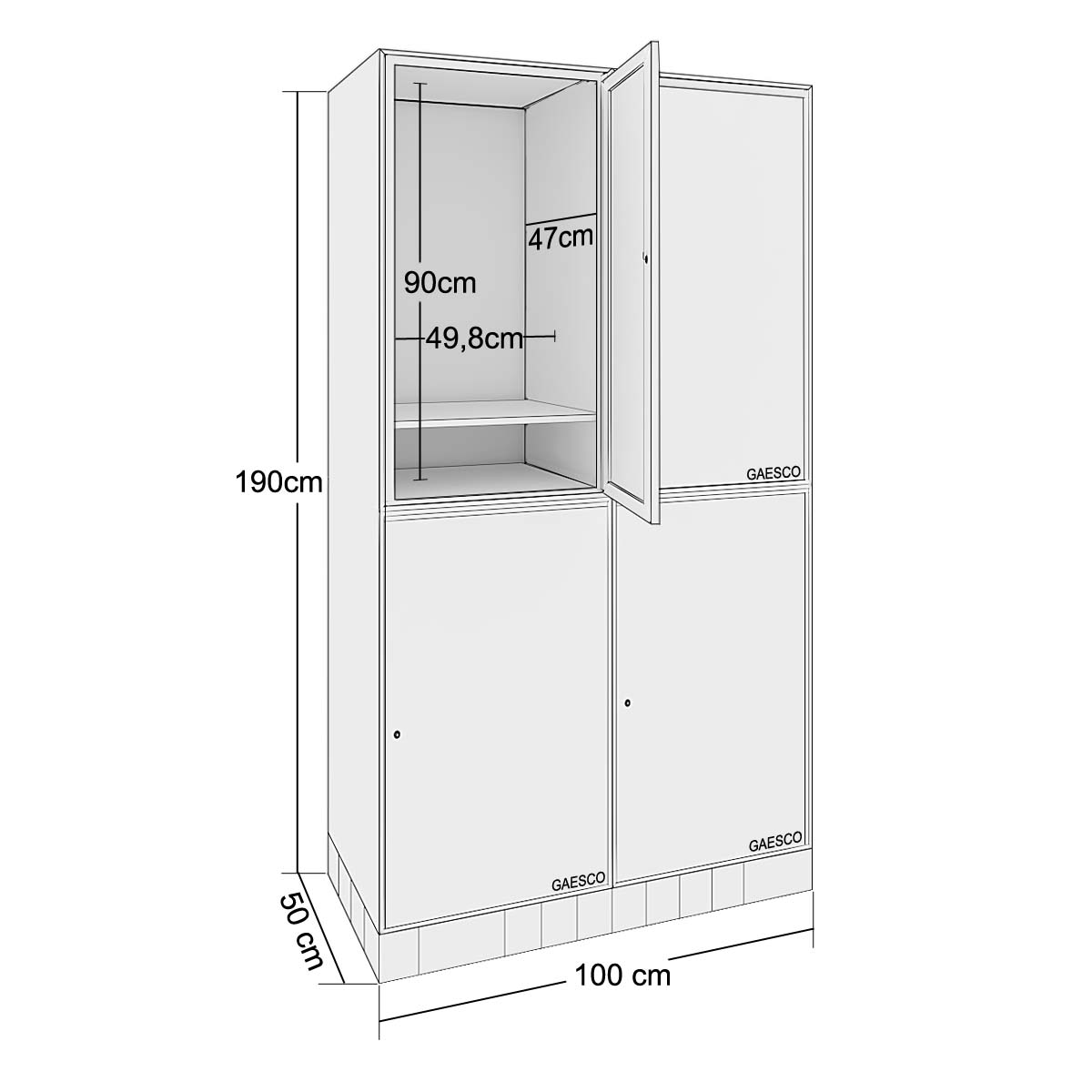 Armadietto scuola 4 Posti su zoccolo OFFERTA / cm. L.100xP.50xH.190