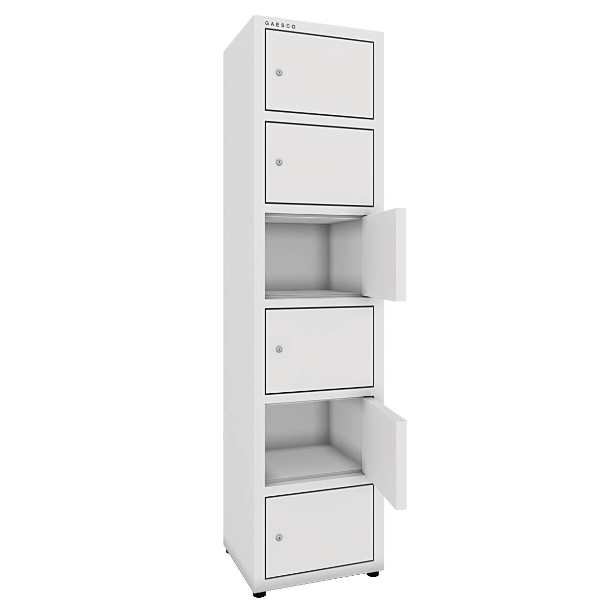 Armadio portaoggetti  multivano 6 ante zincopl. cm. 45x40x180H Bianco