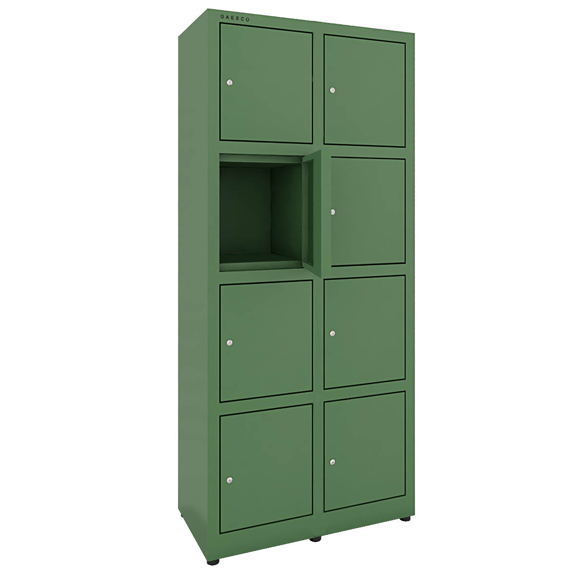 Armadio portaoggetti  multivano 8 ante zincopl. cm. 80x40x180H Verde