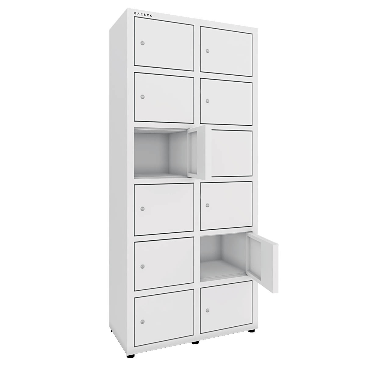 Armadio portaoggetti  multivano 12 ante zincopl. cm. 80x40x180H Bianco