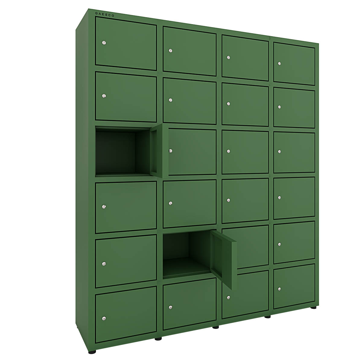 Armadio portaoggetti  multivano 24 ante zincopl. cm. 140x40x180H Verde