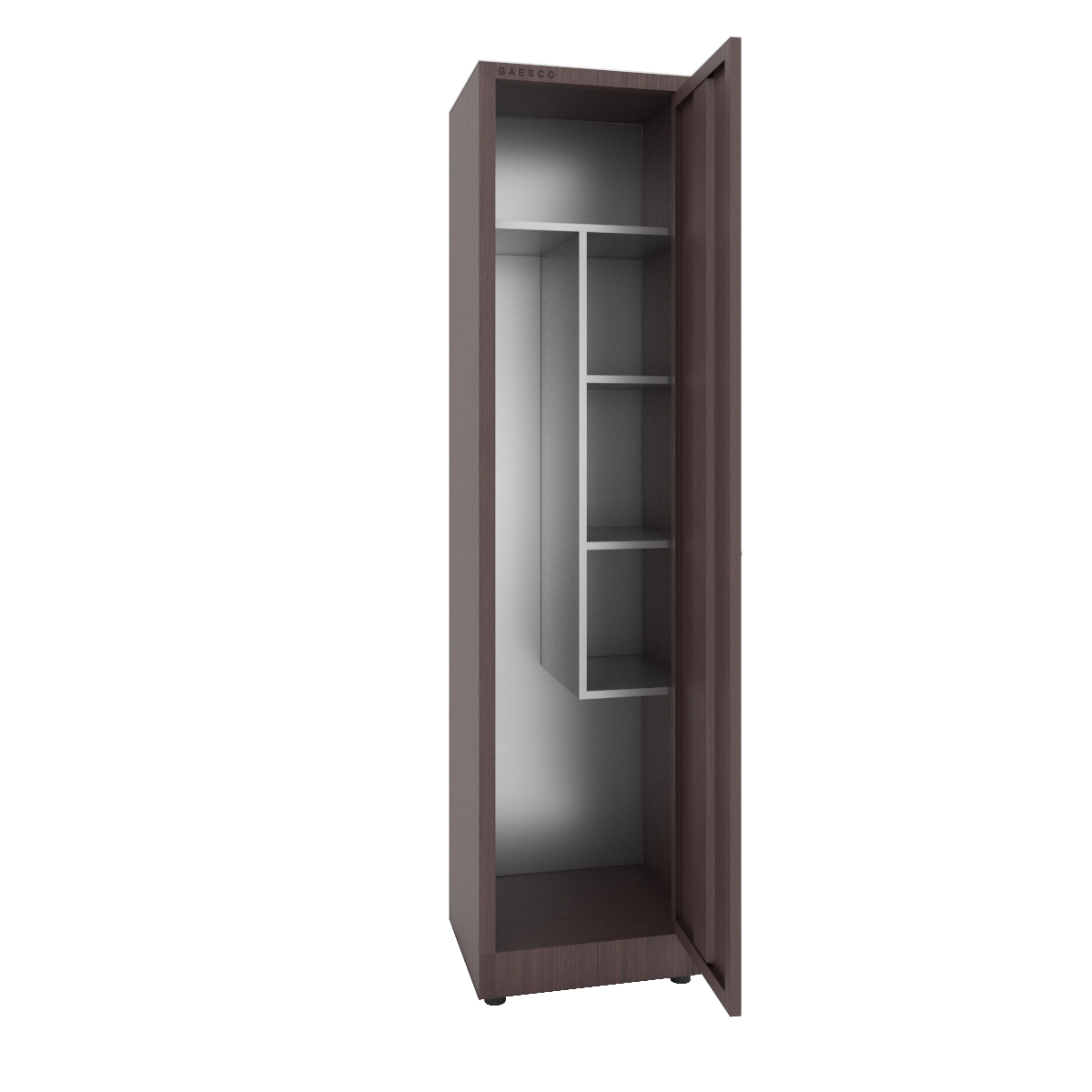 Armadio Portascope Zincoplastificato ad Anta Battente - cm L.45xP.40xH.180 WENGE
