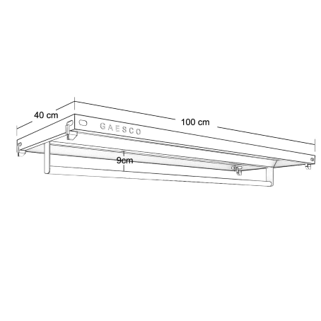 Scaffale per negozi e magazzino Abbigliamento/ cm. L.100xP.40xH.200-AGG.VO