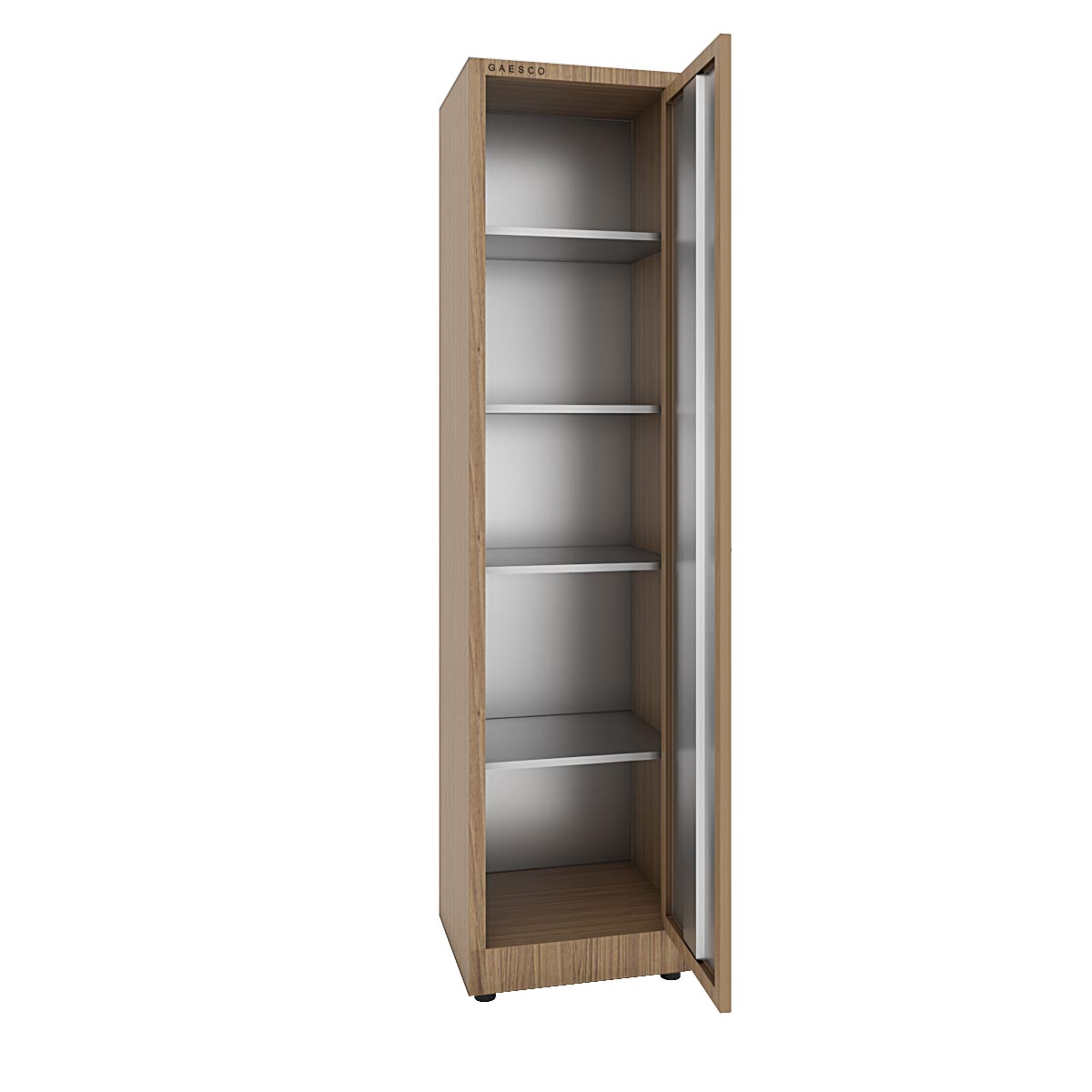 Armadio portaoggetti Zincoplastificato - 1 anta Noce - Dim. 45x40x180H cm.