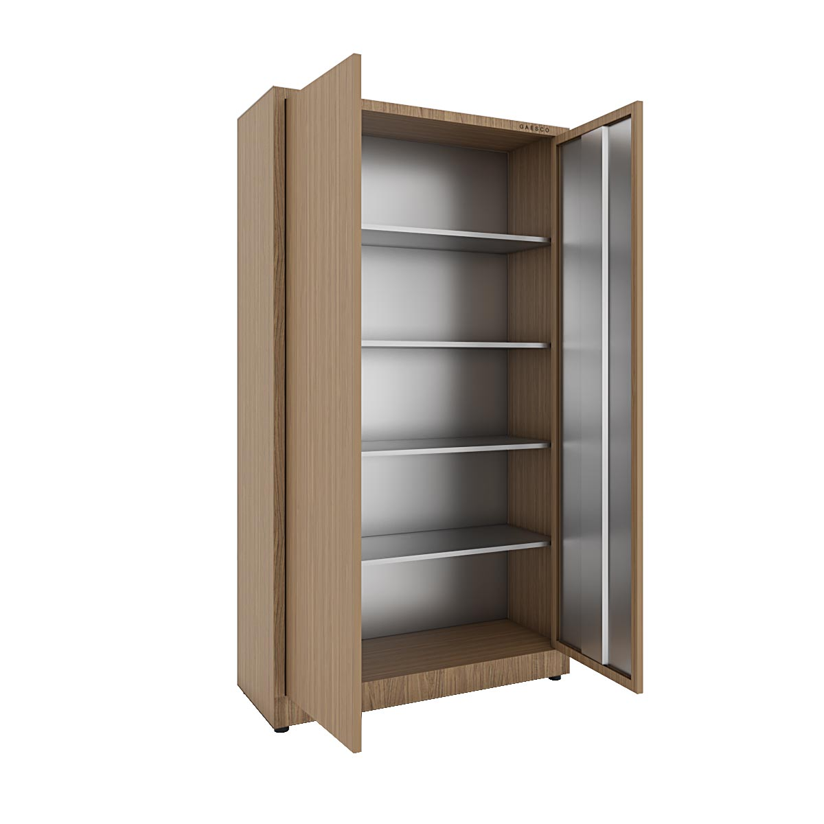 Armadio portaoggetti Zincoplastificato - 2 ante Noce - Dim. 80x40x180H cm.