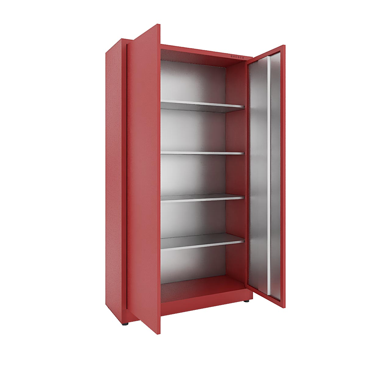 Armadio portaoggetti Zincoplastificato - 2 ante Rosso - Dim. 100x50x200H cm.