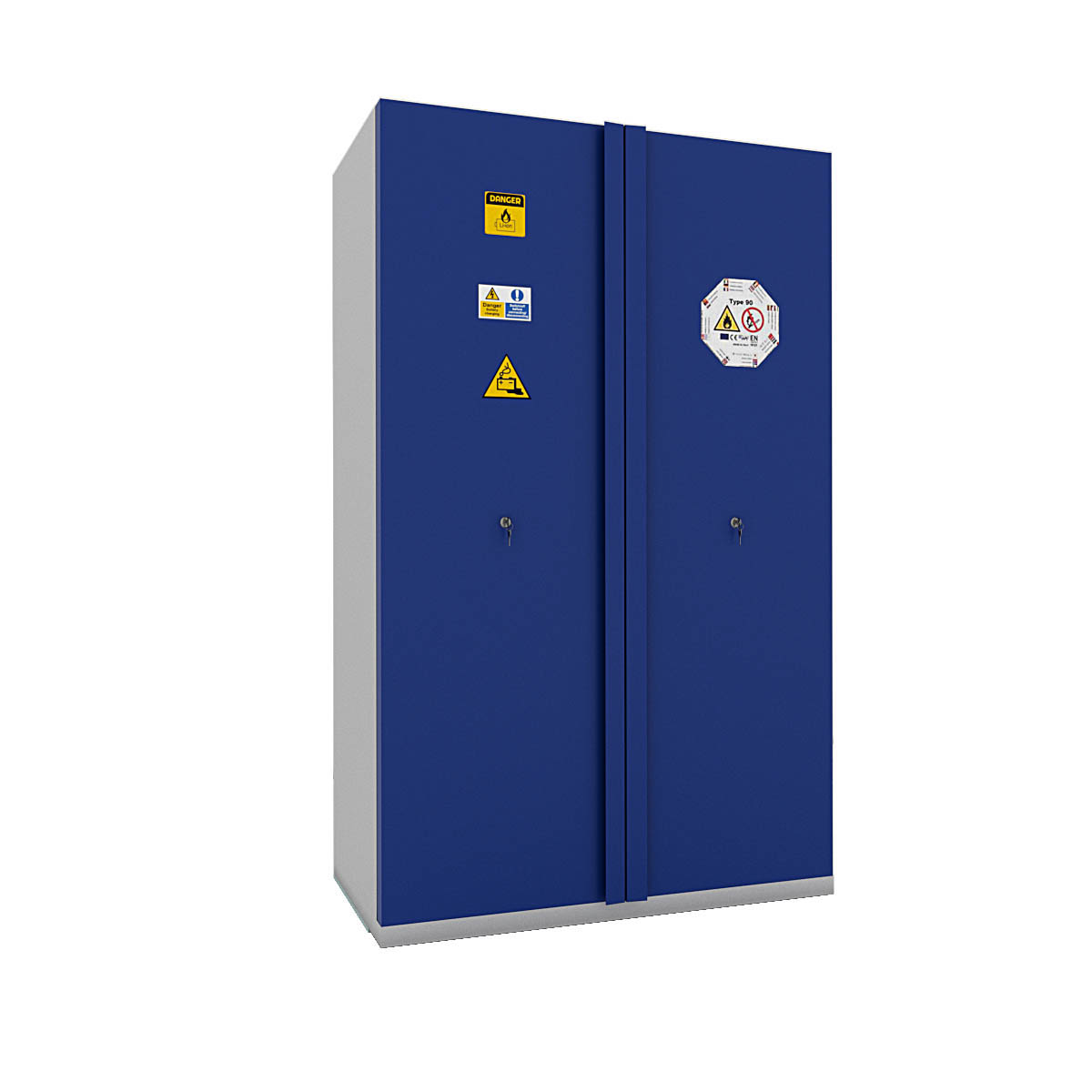 Armadi sicurezza per batterie litio doppia anta / cm. L.120xP.60xH.195