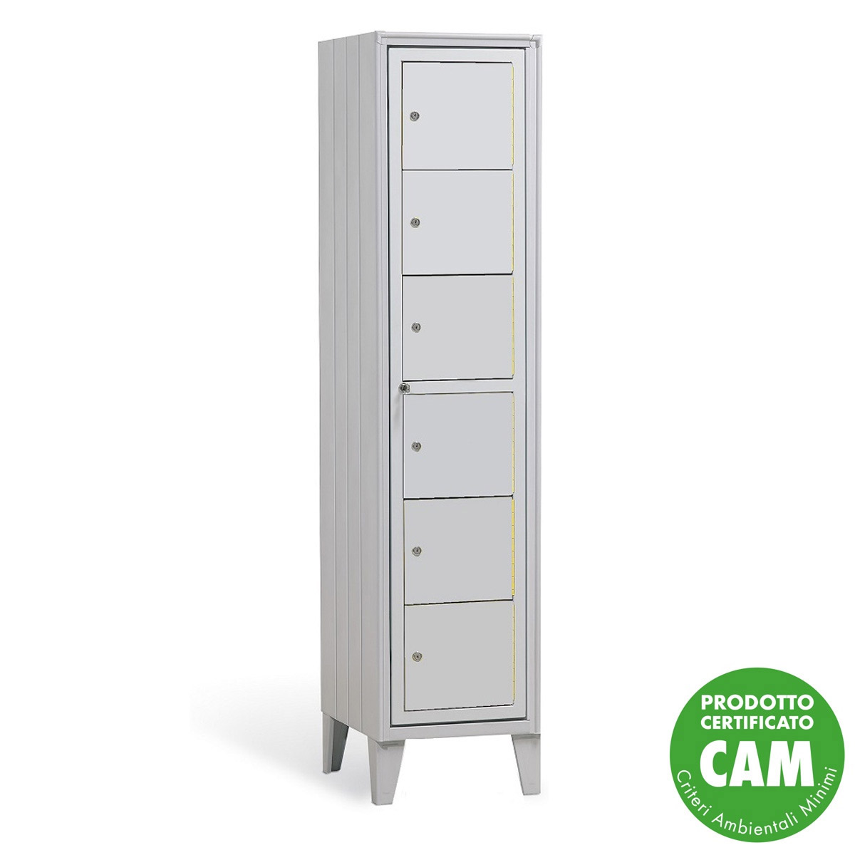 Armadio a Caselle 6 Vani Metallo con Chiave Passepartout/ cm.40x50x180H /