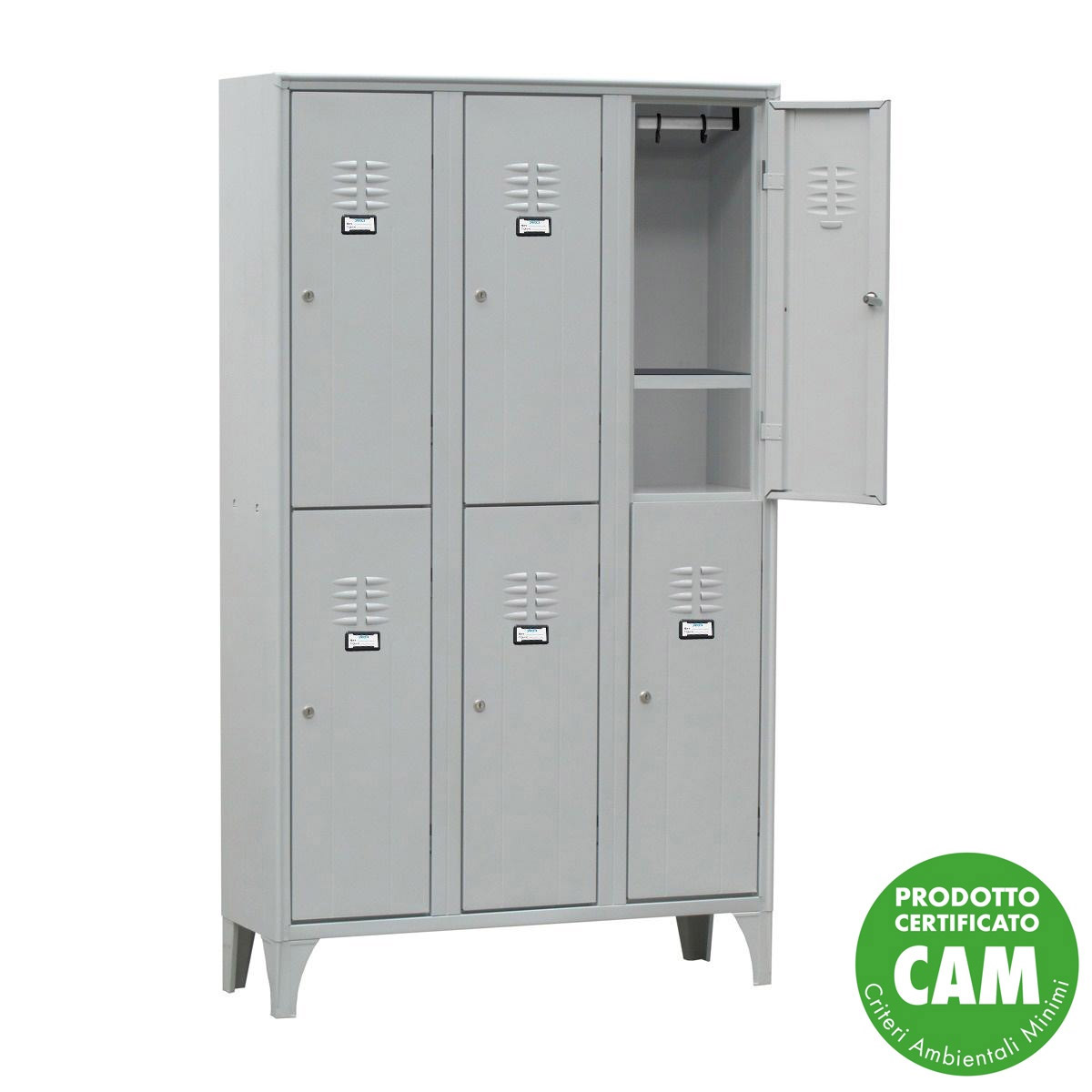 Armadio spogliatoio con portascarpe 6 Posti / cm.120x50x180H / SALVASPAZIO