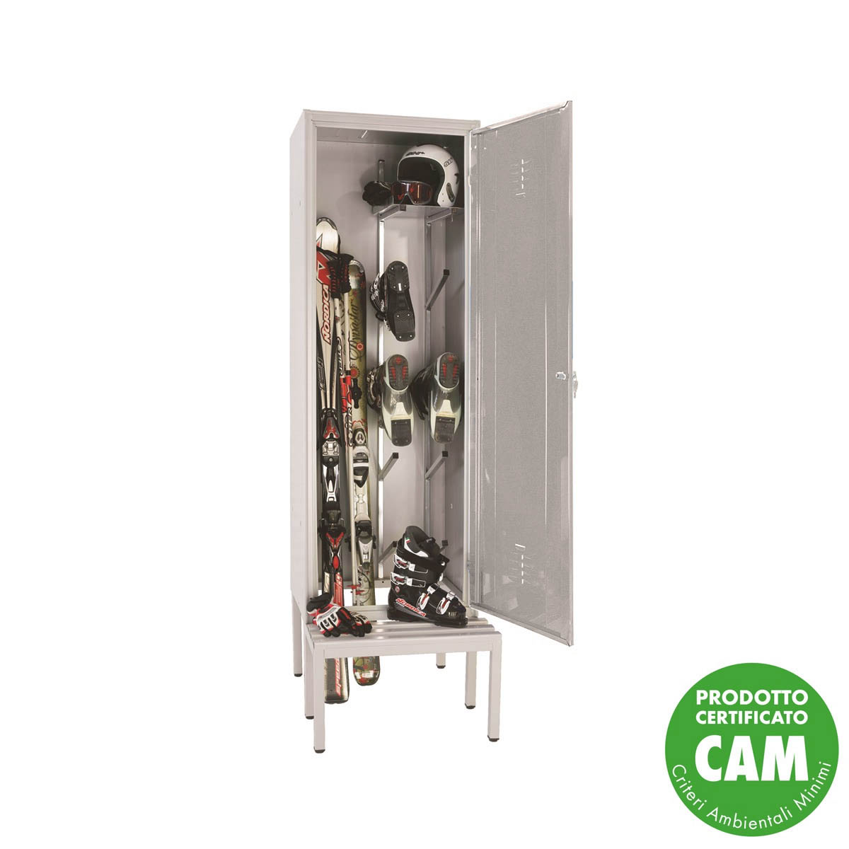 Armadio portasci 1 vano / cm.60x50+30x210H /