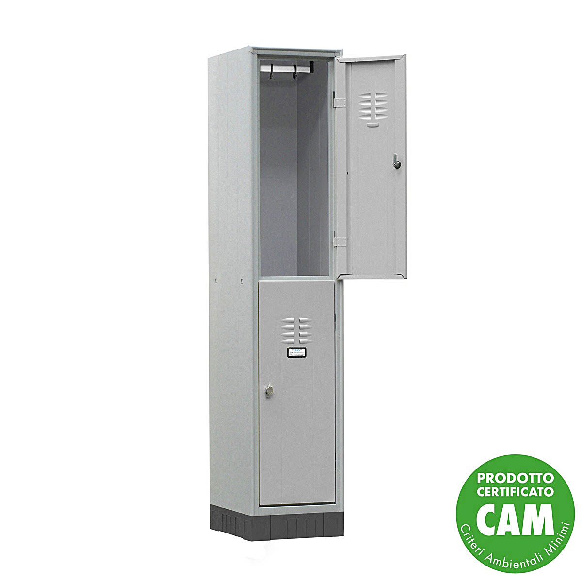 Armadio sovrapposto su zoccolo 2 vani - cm. 30X50x175H