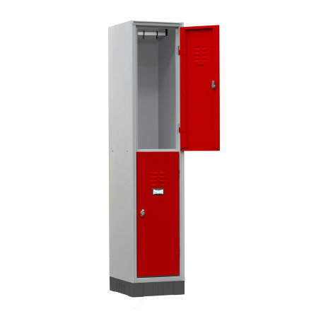 Armadio sovrapposto su zoccolo 2 vani - cm. 35X35x175H