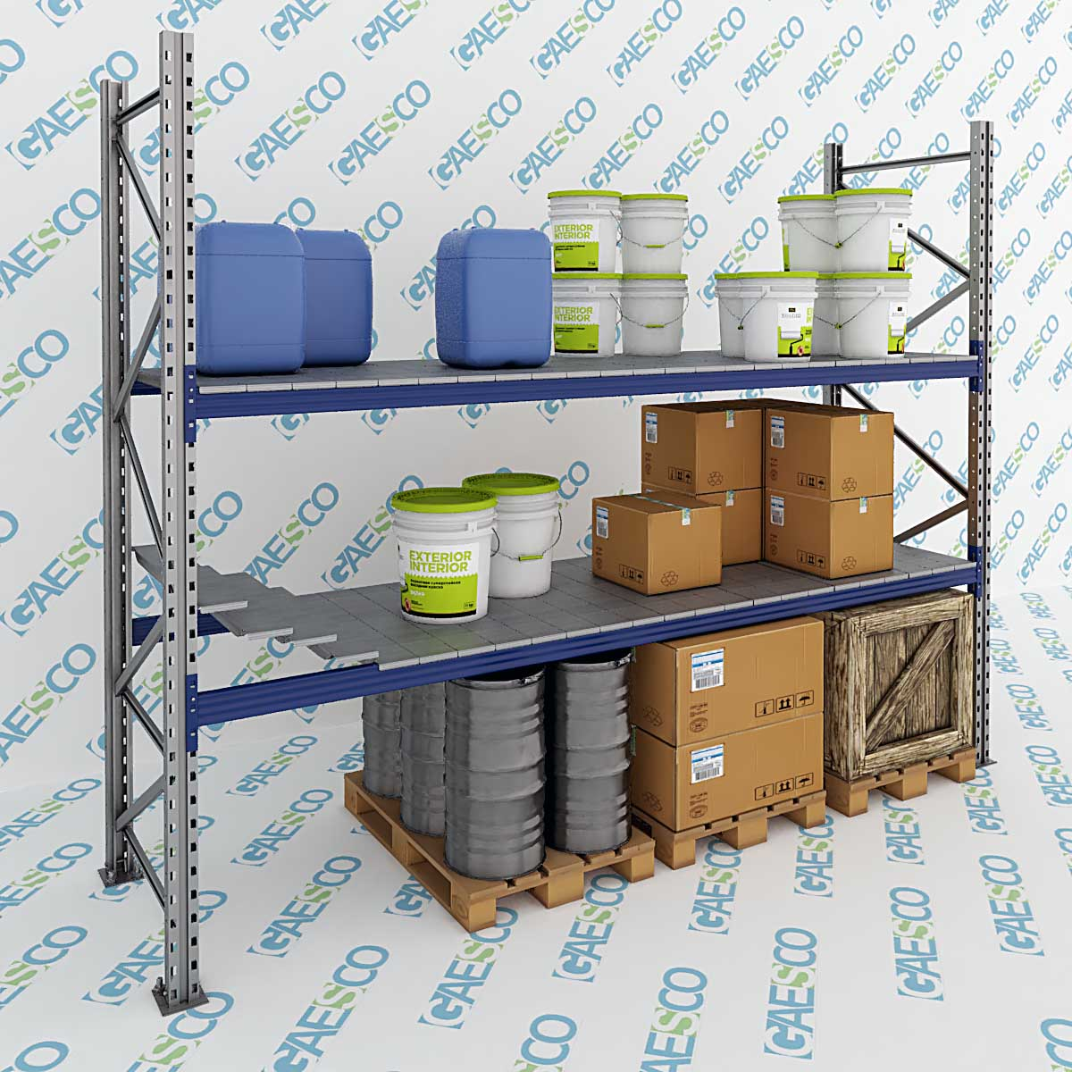 Pianetti in ferro scaffali portapallet (KIT 18 PZ) / cm. L.360xP.120 (846Kg)