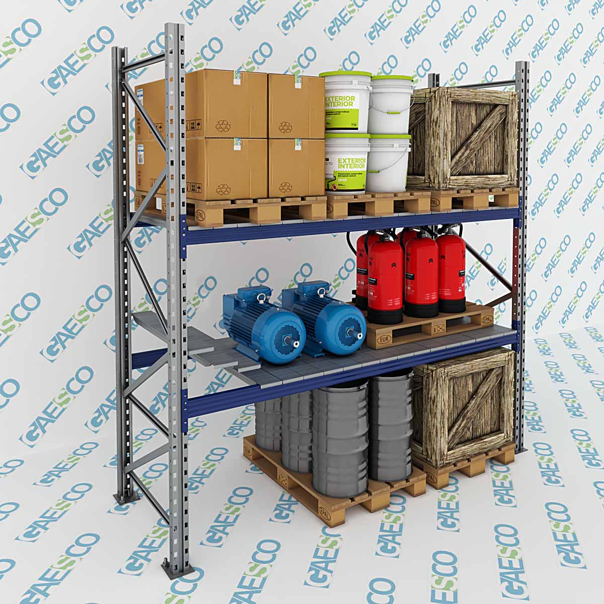 Pianetti in ferro scaffali portapallet (KIT 18 PZ)  / cm. L.270xP.100 (3400Kg)