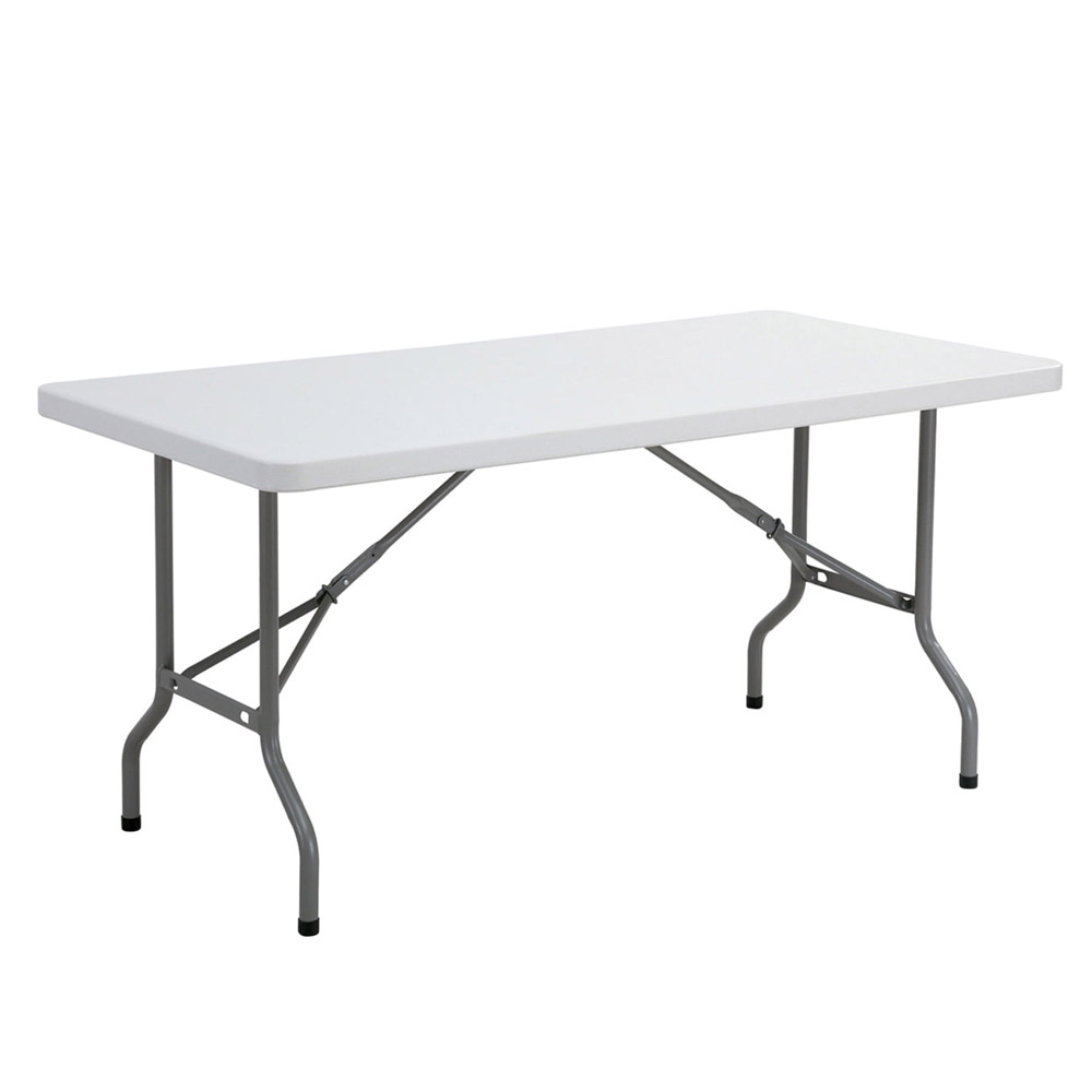 Tavolo in plastica rettangolare gambe pieghevoli cm. L.152xP.76xH.74