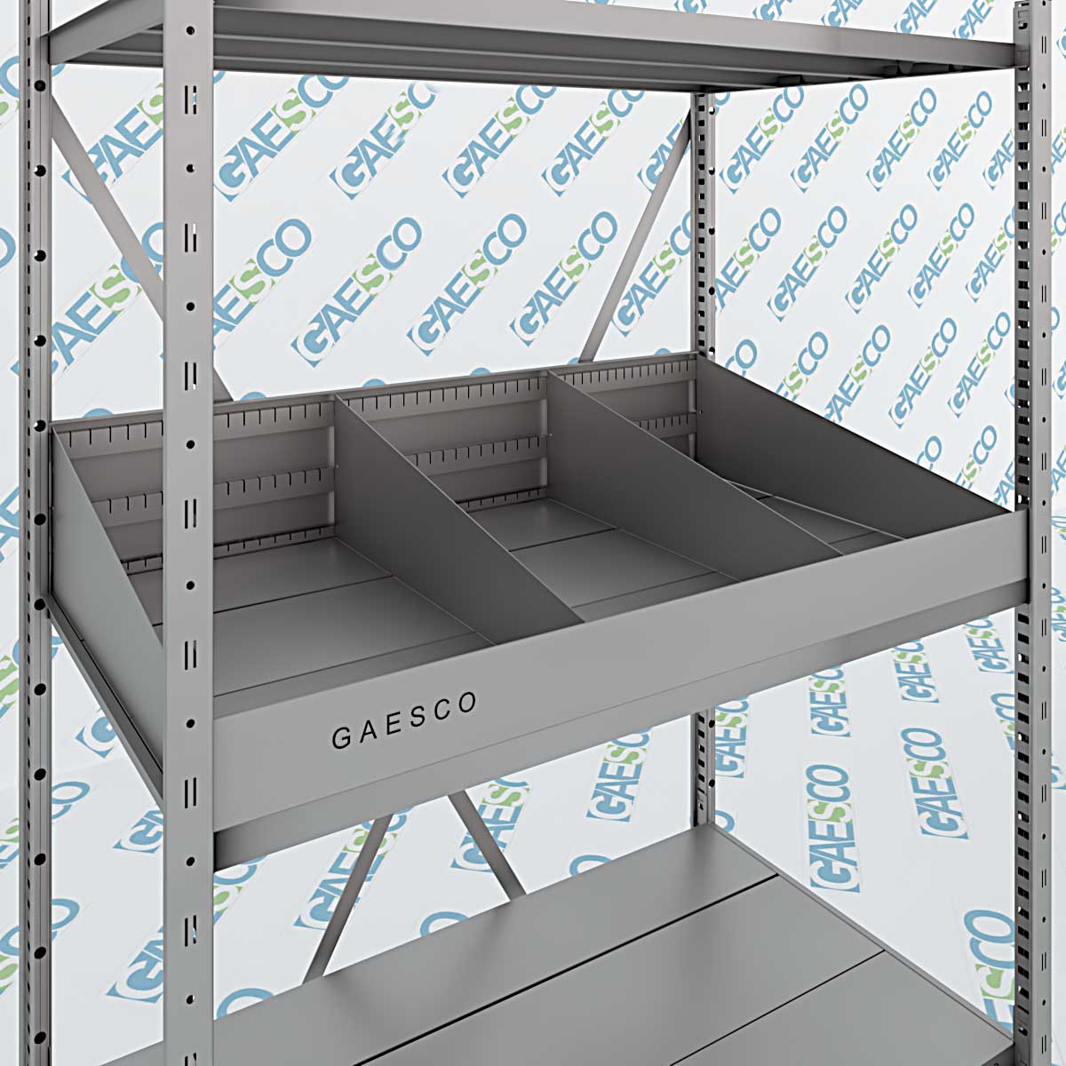 Divisorio a 3 scomparti per ripiani Simplyrex / cm. L.85xP.60