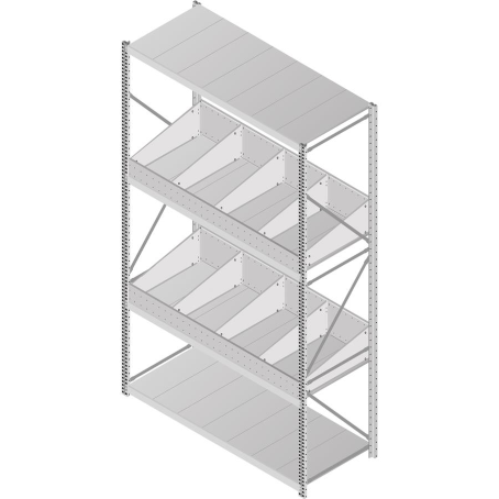 KIT Divisori 4 scomparti per ripiani scaffali Pick/MTX70/ cm. L.180xP.40