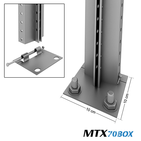 Scaffali metallici per garage MTX70 BOX / cm. L.270xP.60xH.255