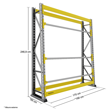 Scaffale per stoccaggio di Bobine e Rotoli (170 cm) 