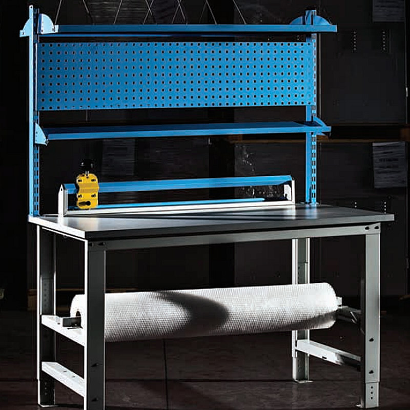 Tavolo da imballaggio con piano inferiore cm.150x80x78,3/115,3