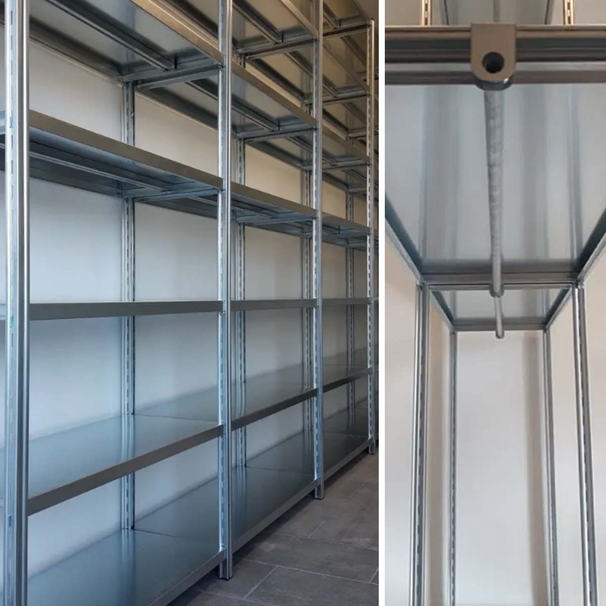 Scaffale per capi appesi – JET2000 - 3 ripiani – L.140xP.60xH.250 cm