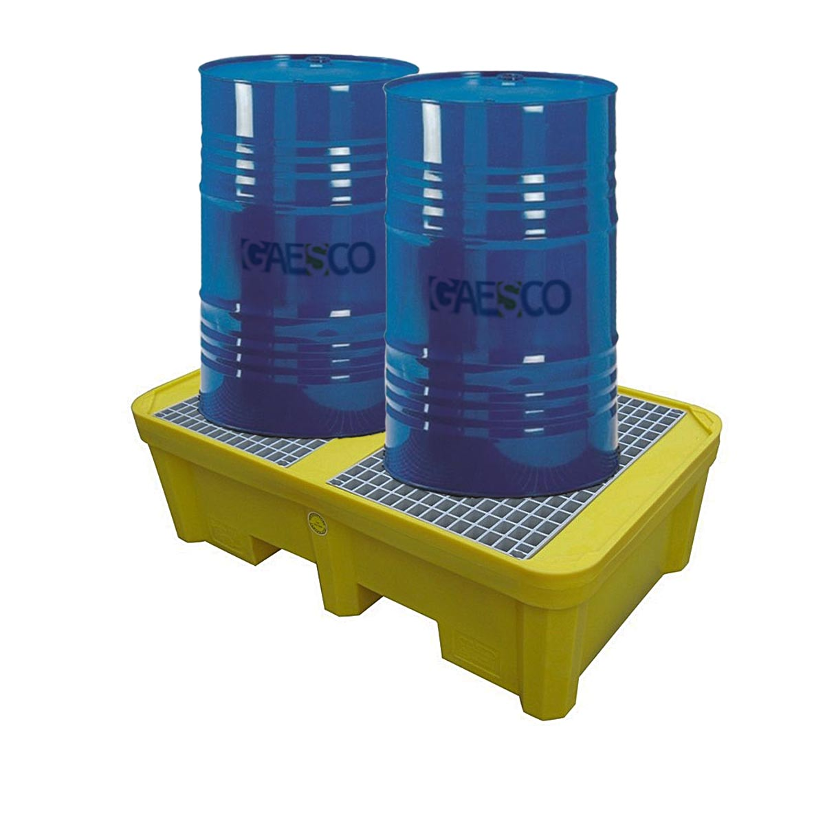 Vasche di raccolta in plastica per 2 fusti / cm. L.135xP.80xH.42