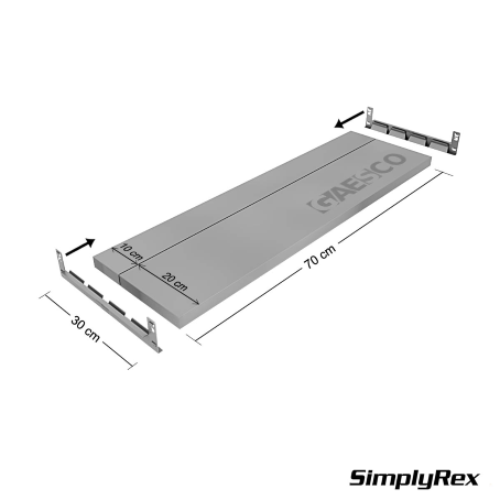 Ripiano completo SimplyRex / cm.L.70xP.30 (175Kg.)
