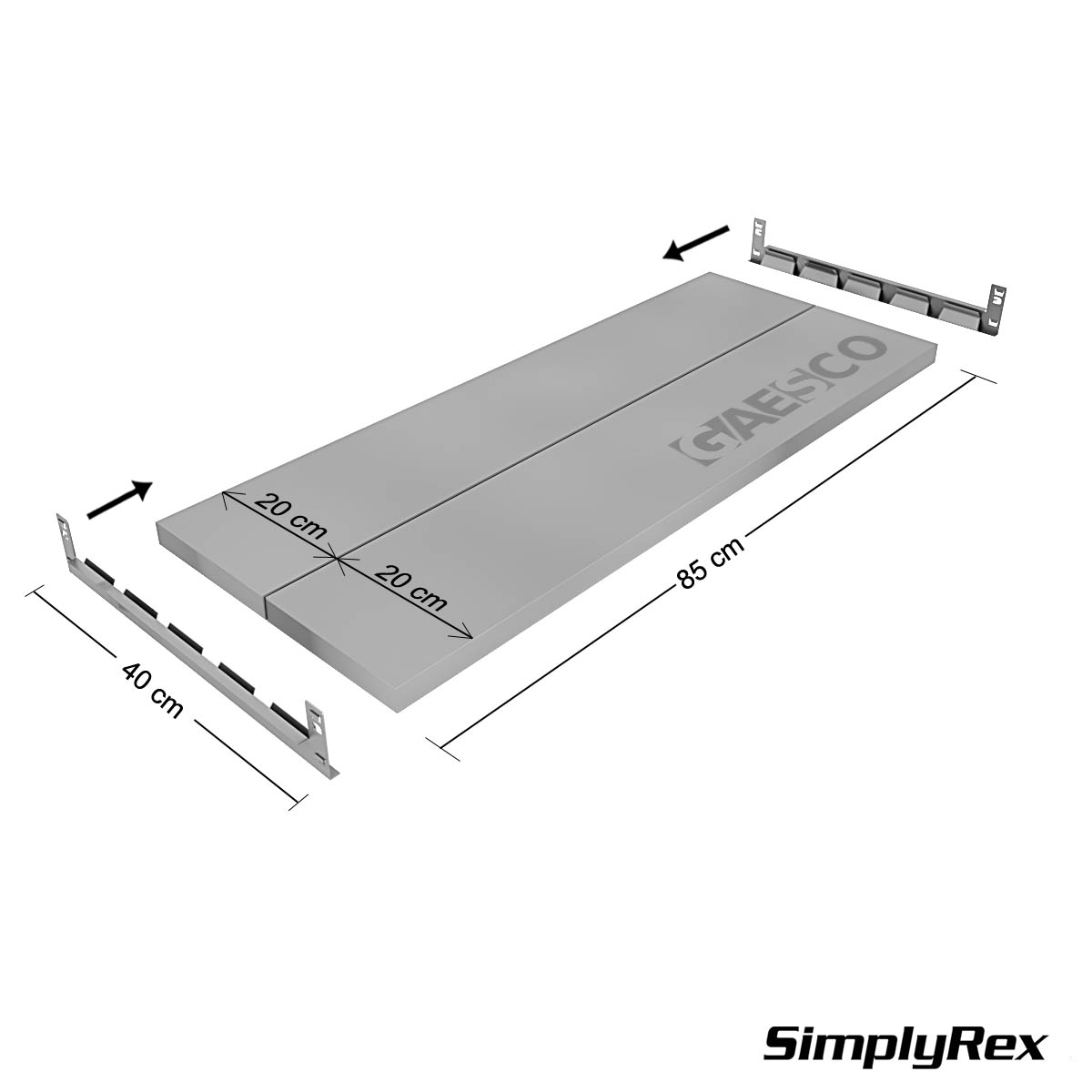 Ripiano completo SimplyRex / cm.L.85xP.40 (160Kg.)