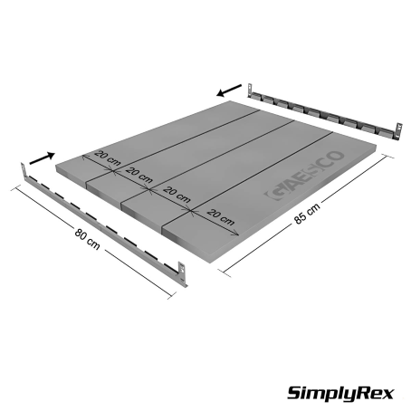 Ripiano completo SimplyRex / cm.L.85xP.80 (300Kg.)