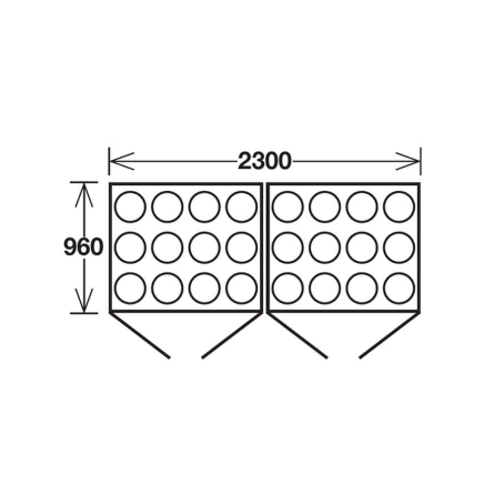 Deposito per bombole Gas - (n.18/24 Bombole) cm.L.230xP.95xH.210