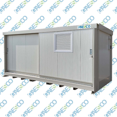Container coibentato e certificato REI 120 / cm. L.516xP.226xH.243