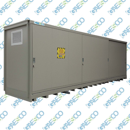 Deposito coibentato per fusti - 24/32 Fusti / cm. L.603xP.170xH.296