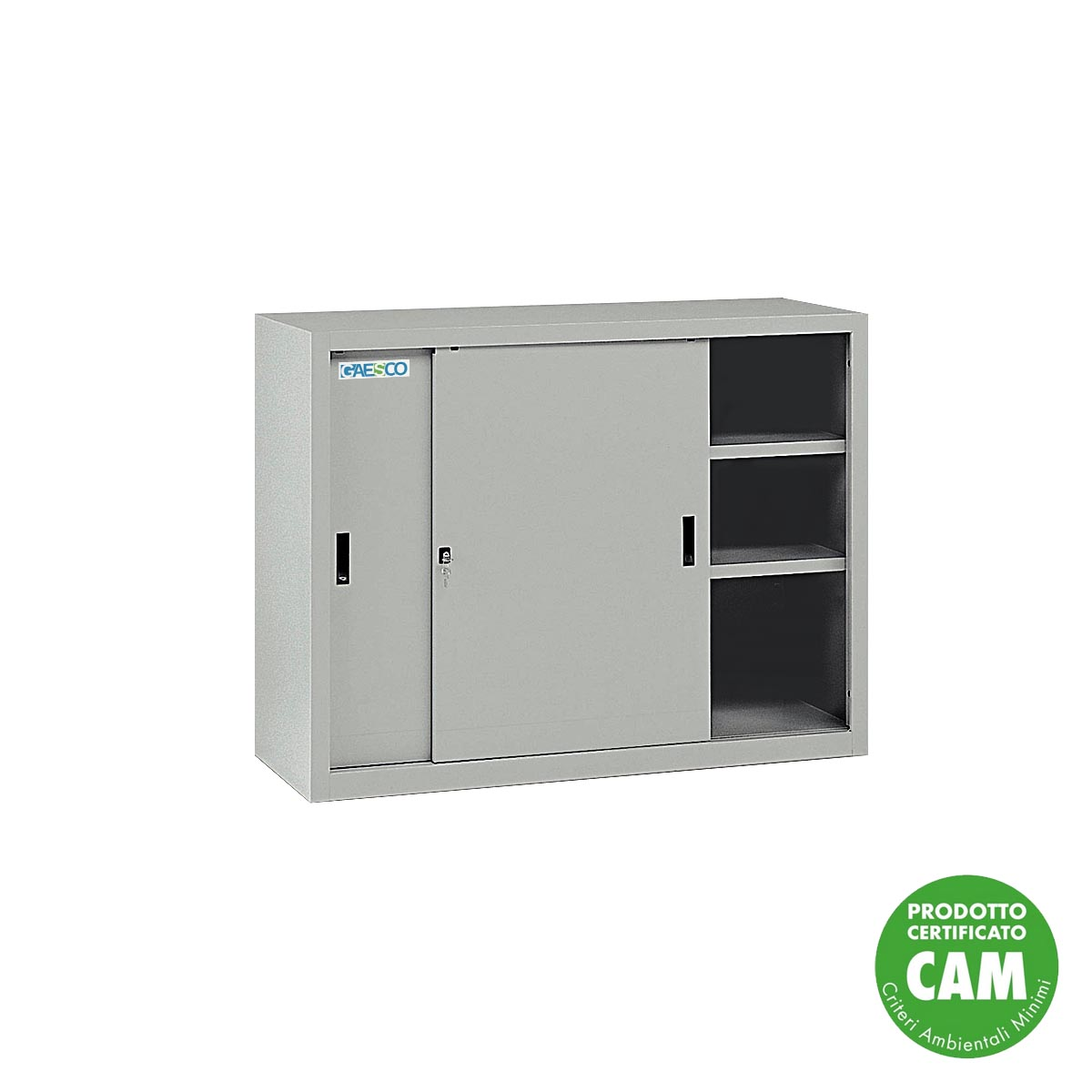 Armadio da Ufficio Ante Scorrevoli Bianco - 150x45x115H cm